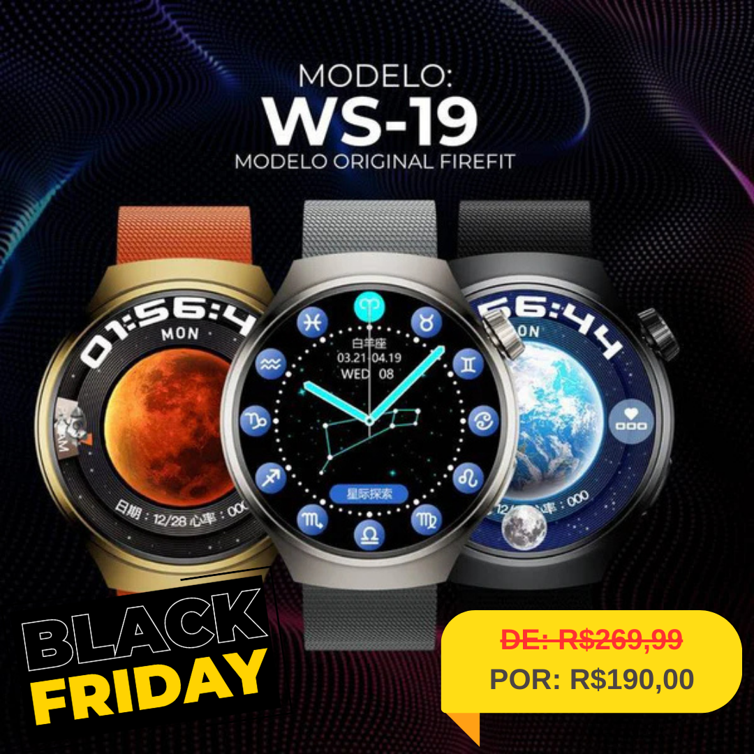 WS-19 | 3 Pulseiras Tela Nível Amoled