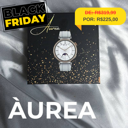 ÁUREA | TELA AMOLED | DUAS PULSEIRAS